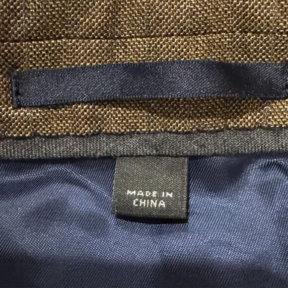 J.Crew Ludlow Slim Fit Blazer Coat 40S Brown American Wool Herringbone 2-Button - Picture 13 of 14